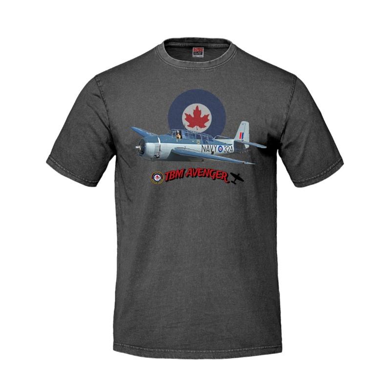 Product Photo of Avenger 2026 Charcoal T - Grumman Avenger AS 3 '324' T-Shirt Charcoal