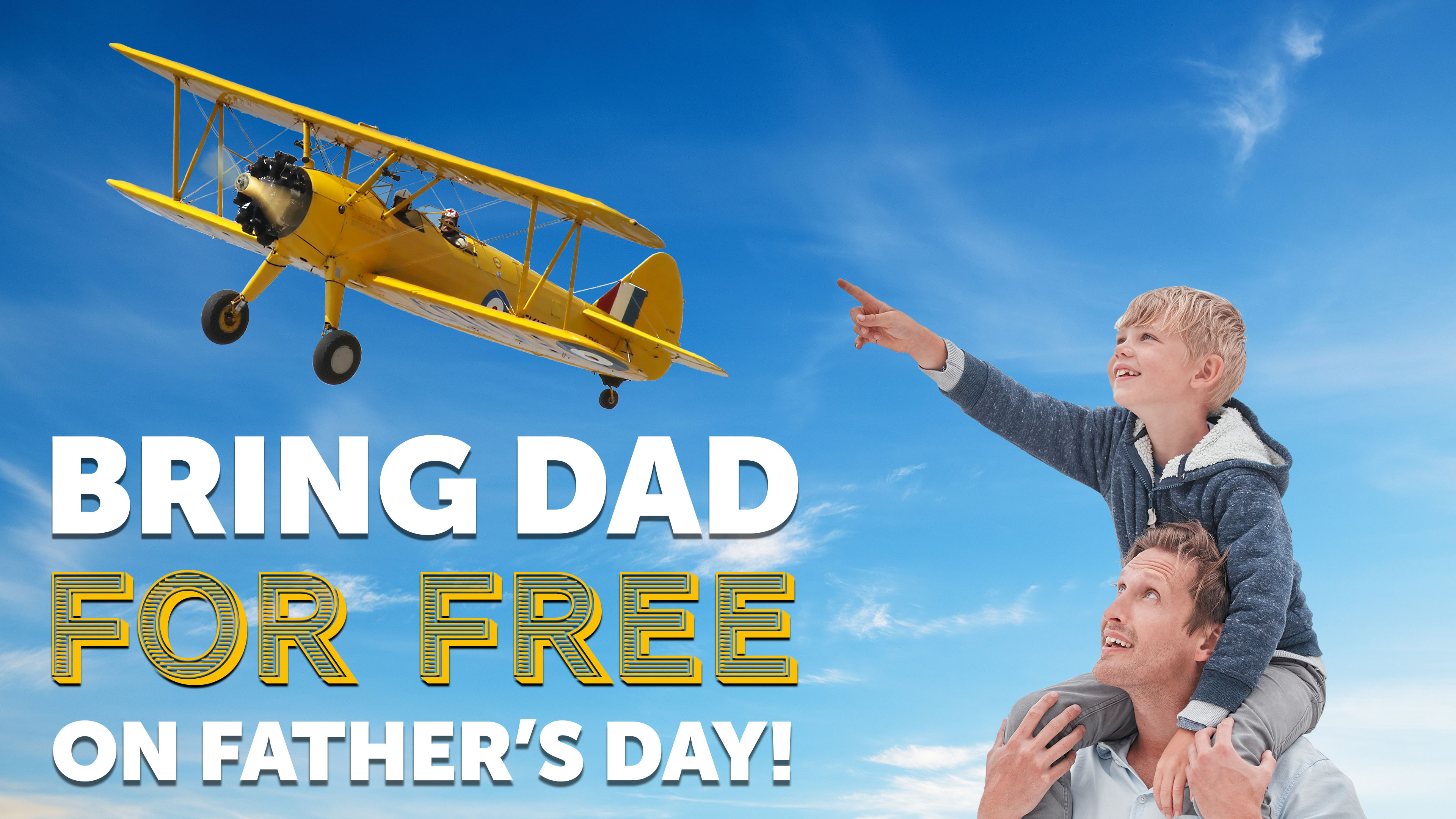 Banner Image for the Bring Dad FOR FREE on Father's Day! event