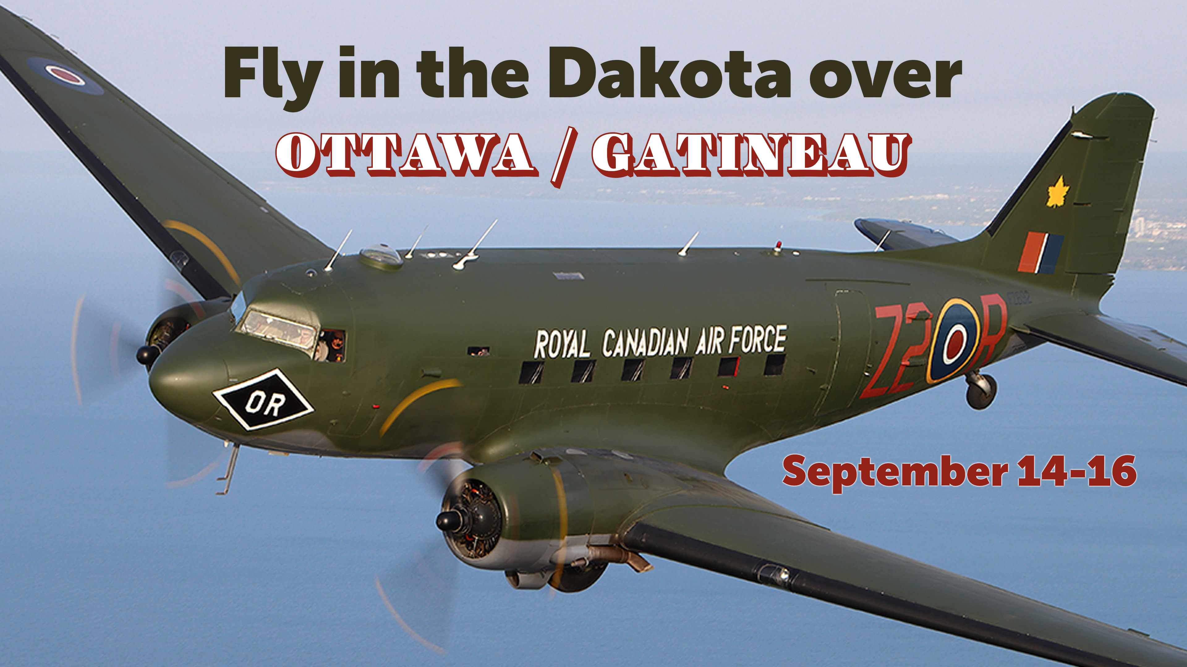 Poster for - Fly in a Dakota over Ottawa/Gatineau