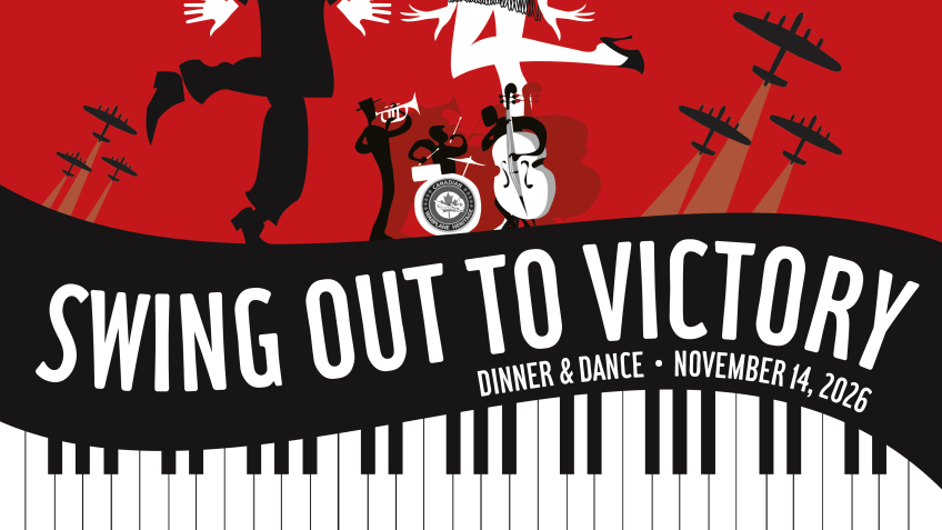 Poster for Swing Out to Victory Dinner & Dance event